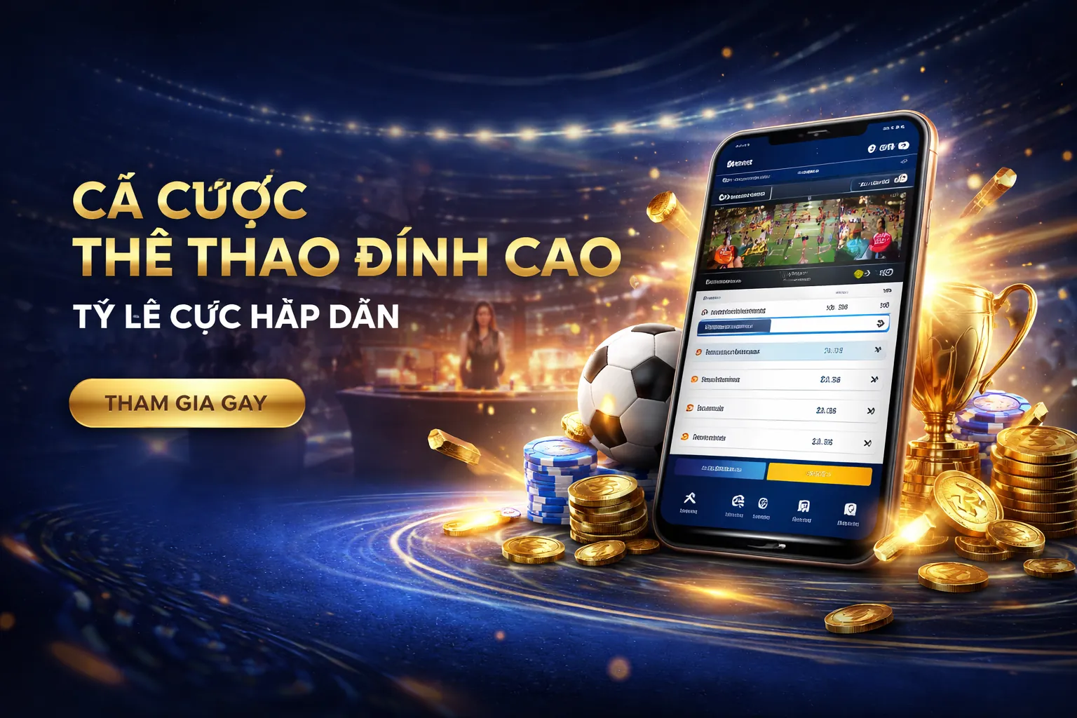Sân vận động với nhiều môn thể thao cá cược hấp dẫn tại HB88